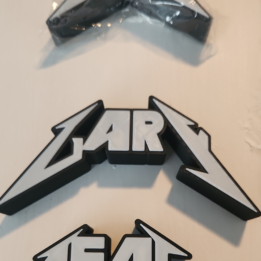 Heavy Metal / Rock Desk Or Shelf Nameplate